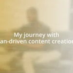 My journey with fan-driven content creation