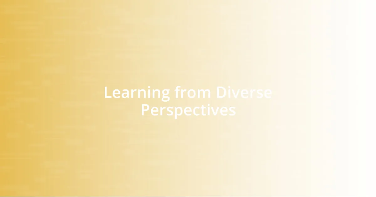 Learning from Diverse Perspectives